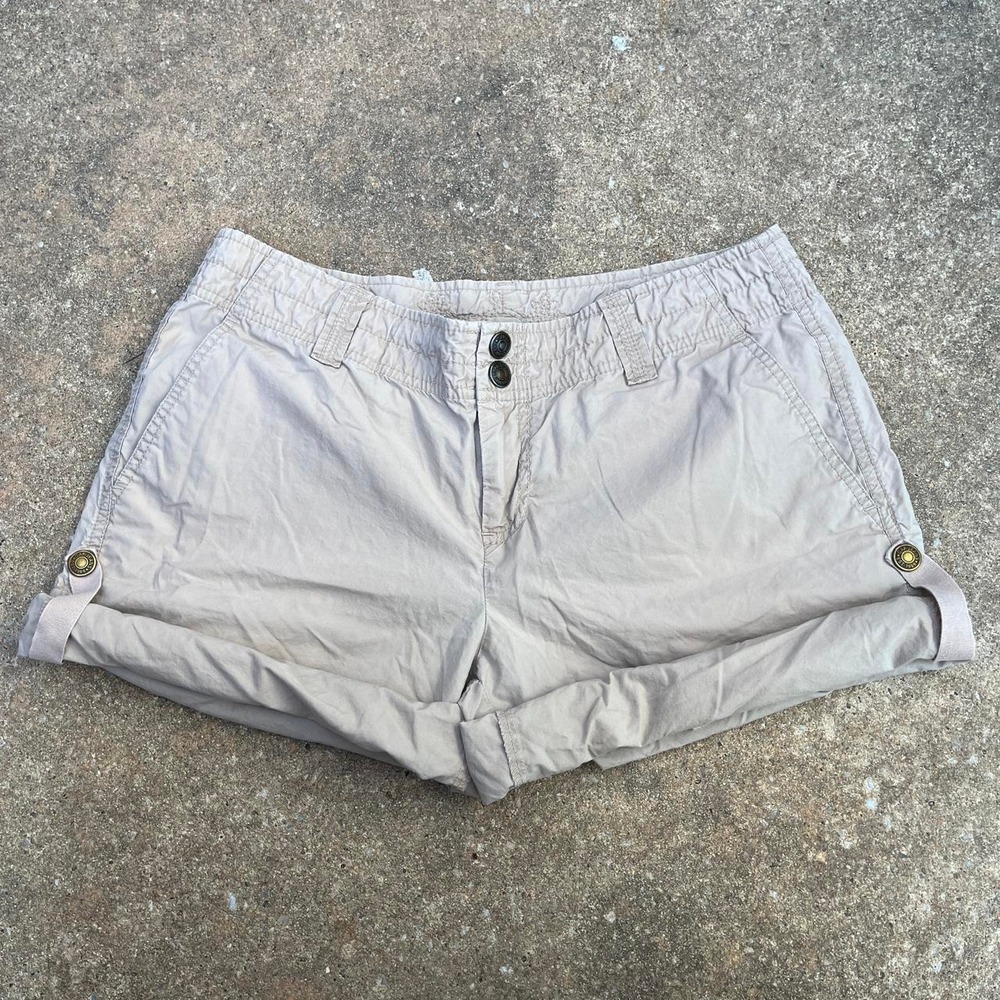 Gap Cargo Shorts Women's Size 6 100% Cotton Khaki Roll Up